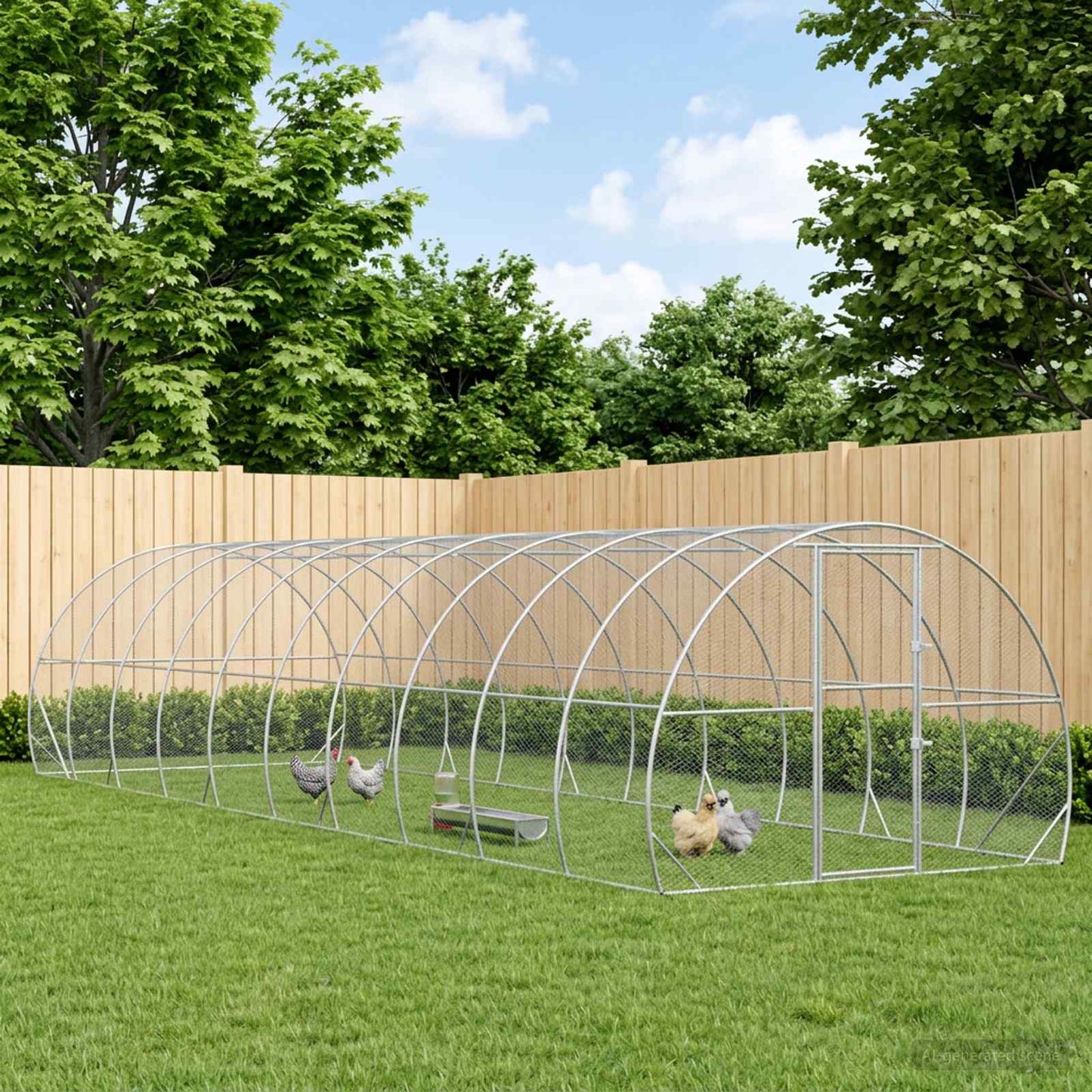 vidaXL Κοτέτσι Ασημί 1000 x 300 x 200 εκ. Γαλβανισμένος Χάλυβας