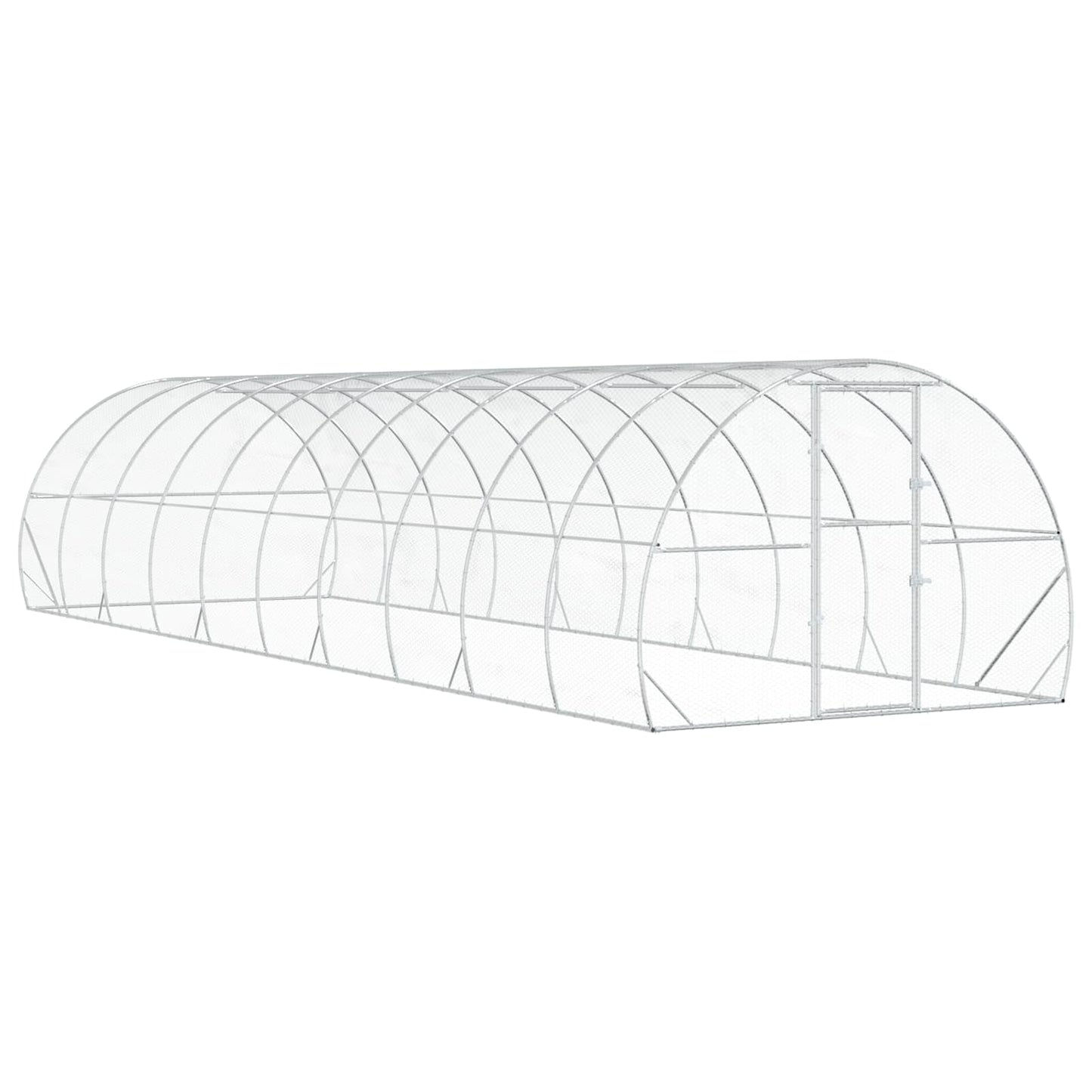vidaXL Κοτέτσι Ασημί 1000 x 300 x 200 εκ. Γαλβανισμένος Χάλυβας