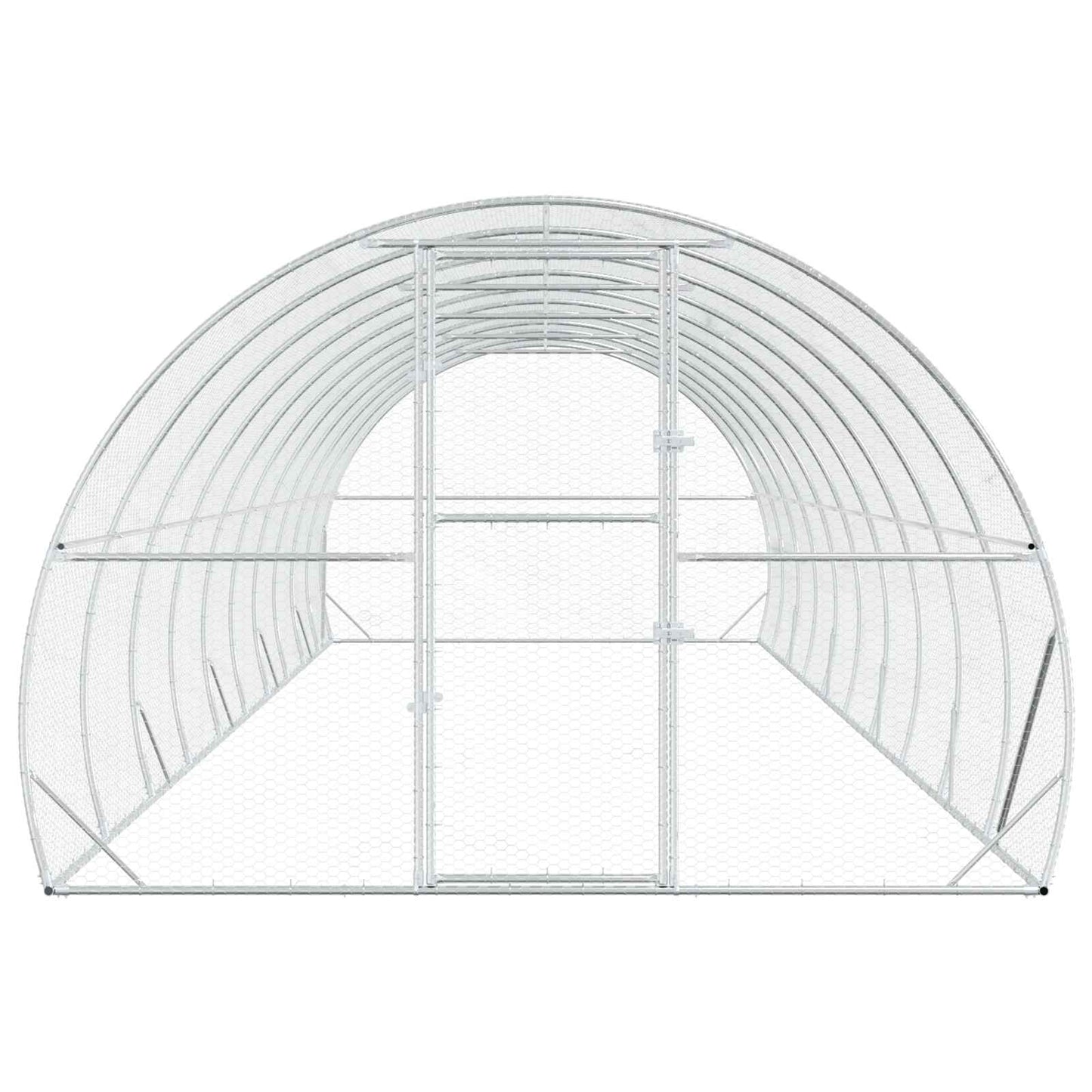 vidaXL Κοτέτσι Ασημί 1000 x 300 x 200 εκ. Γαλβανισμένος Χάλυβας