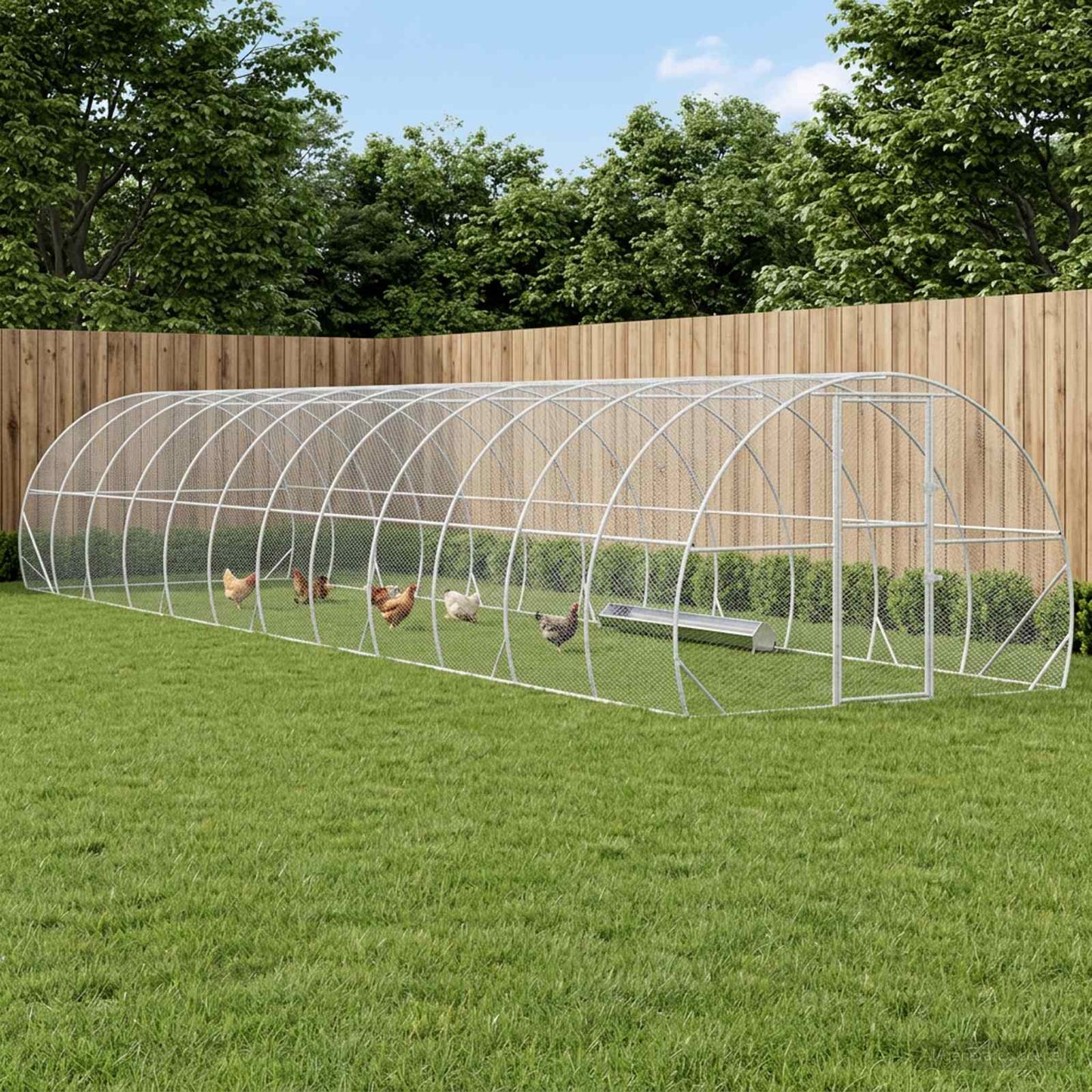 vidaXL Κοτέτσι Ασημί 1200 x 300 x 200 cm Γαλβανισμένος Χάλυβας