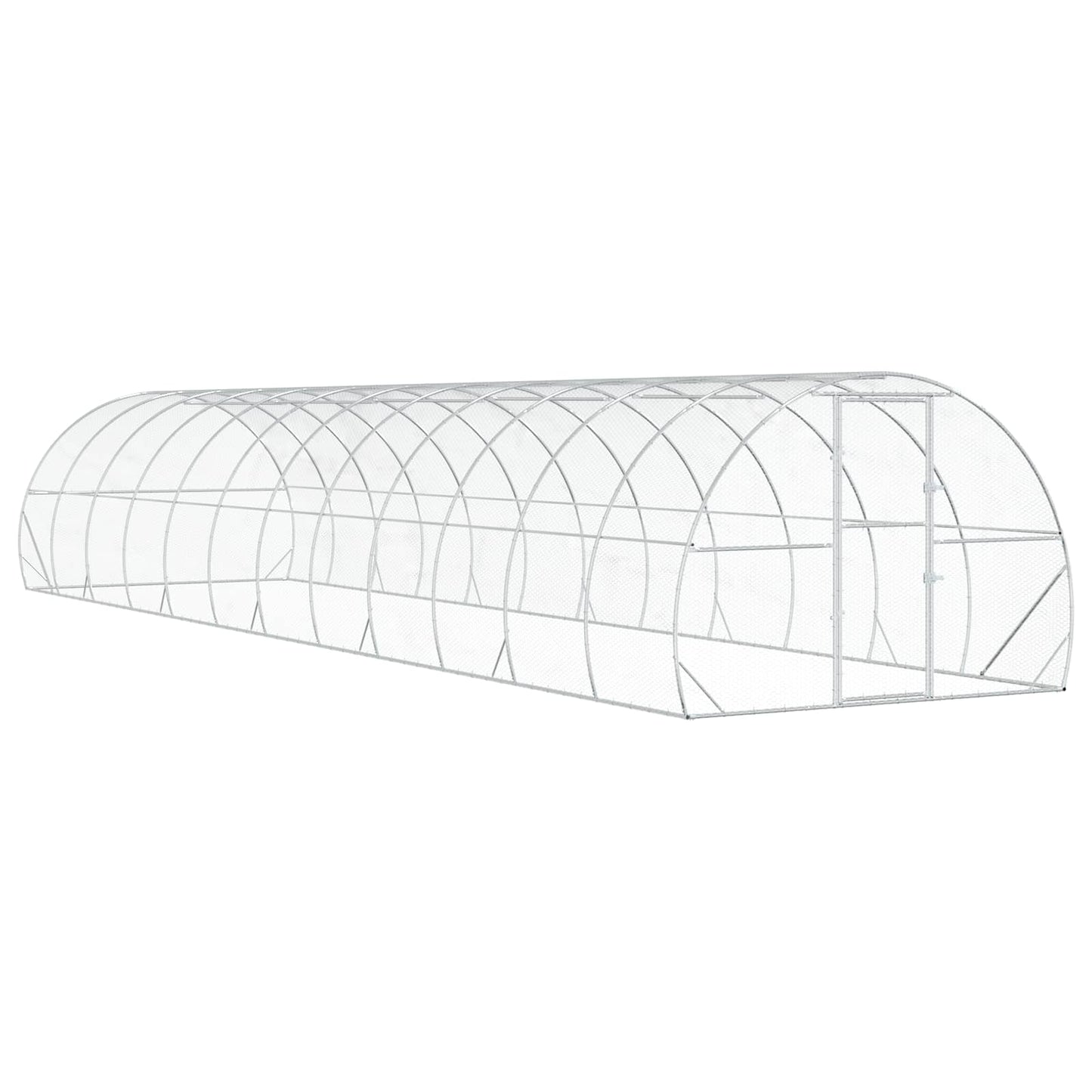 vidaXL Κοτέτσι Ασημί 1200 x 300 x 200 cm Γαλβανισμένος Χάλυβας