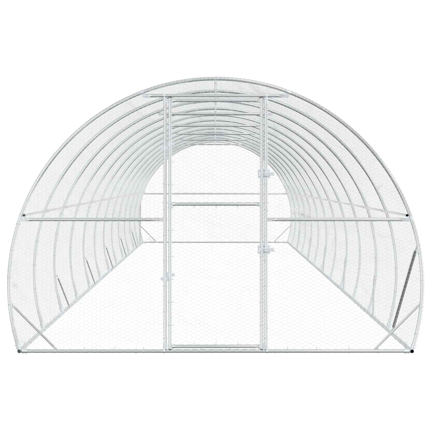 vidaXL Κοτέτσι Ασημί 1200 x 300 x 200 cm Γαλβανισμένος Χάλυβας