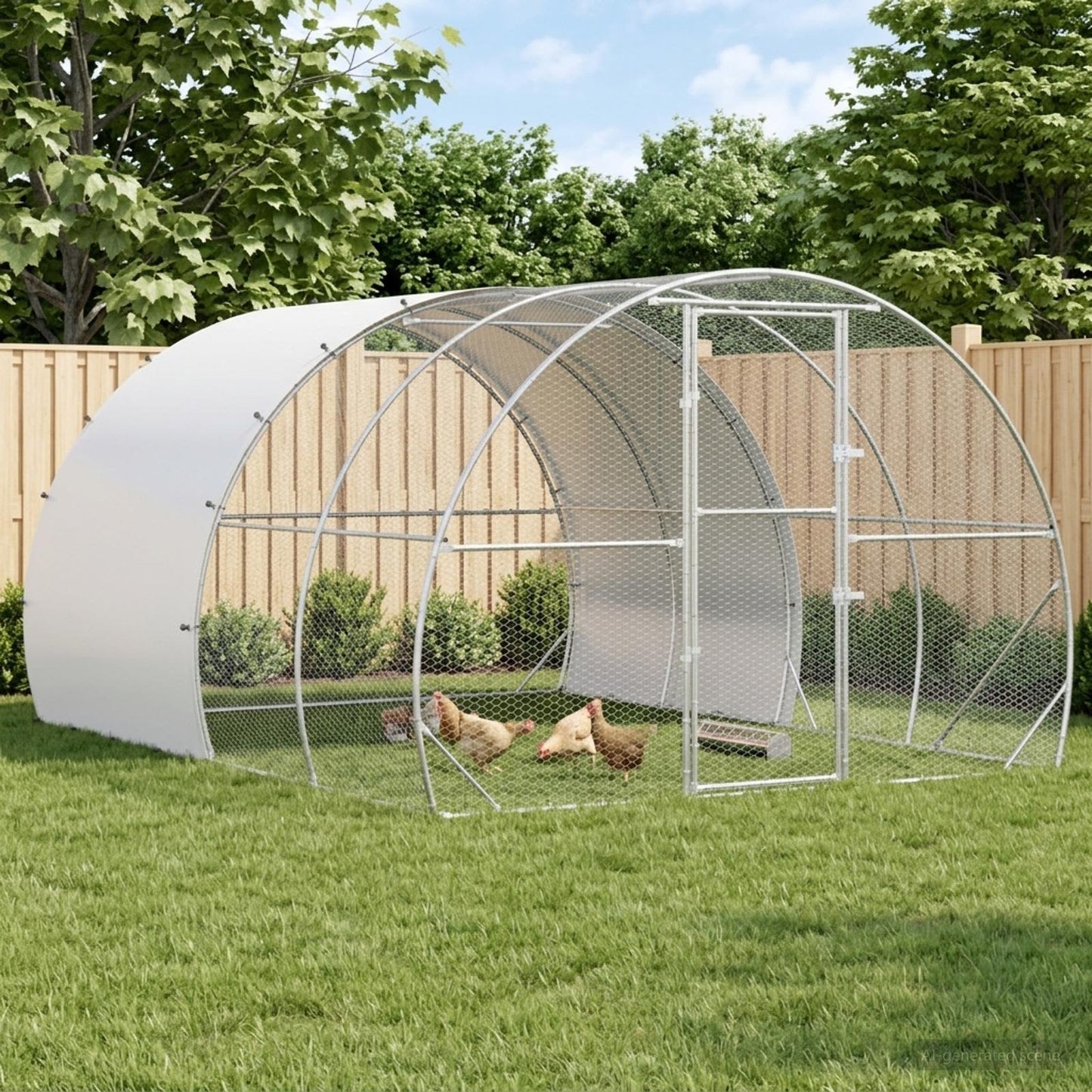 vidaXL Κοτέτσι Ασημί 400 x 300 x 200 εκ Γαλβανισμένος Χάλυβας
