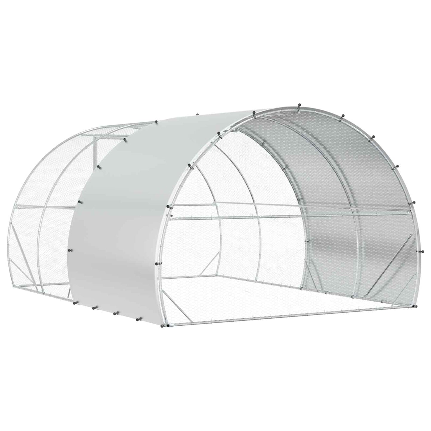 vidaXL Κοτέτσι Ασημί 400 x 300 x 200 εκ Γαλβανισμένος Χάλυβας