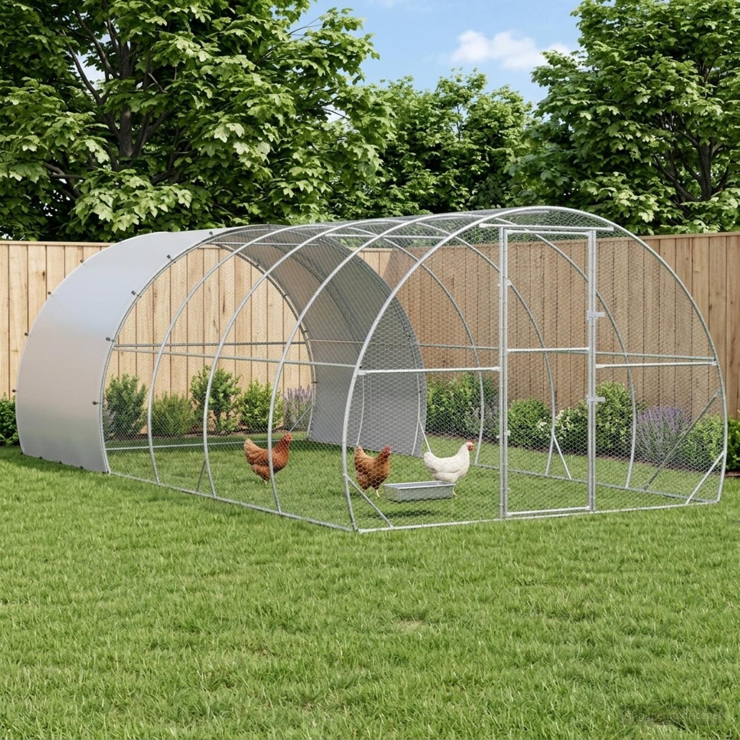 vidaXL Κοτέτσι Ασημί 600 x 300 x 200 cm Γαλβανισμένος Χάλυβας