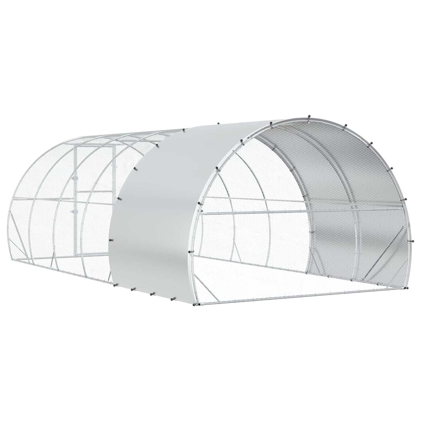 vidaXL Κοτέτσι Ασημί 600 x 300 x 200 cm Γαλβανισμένος Χάλυβας