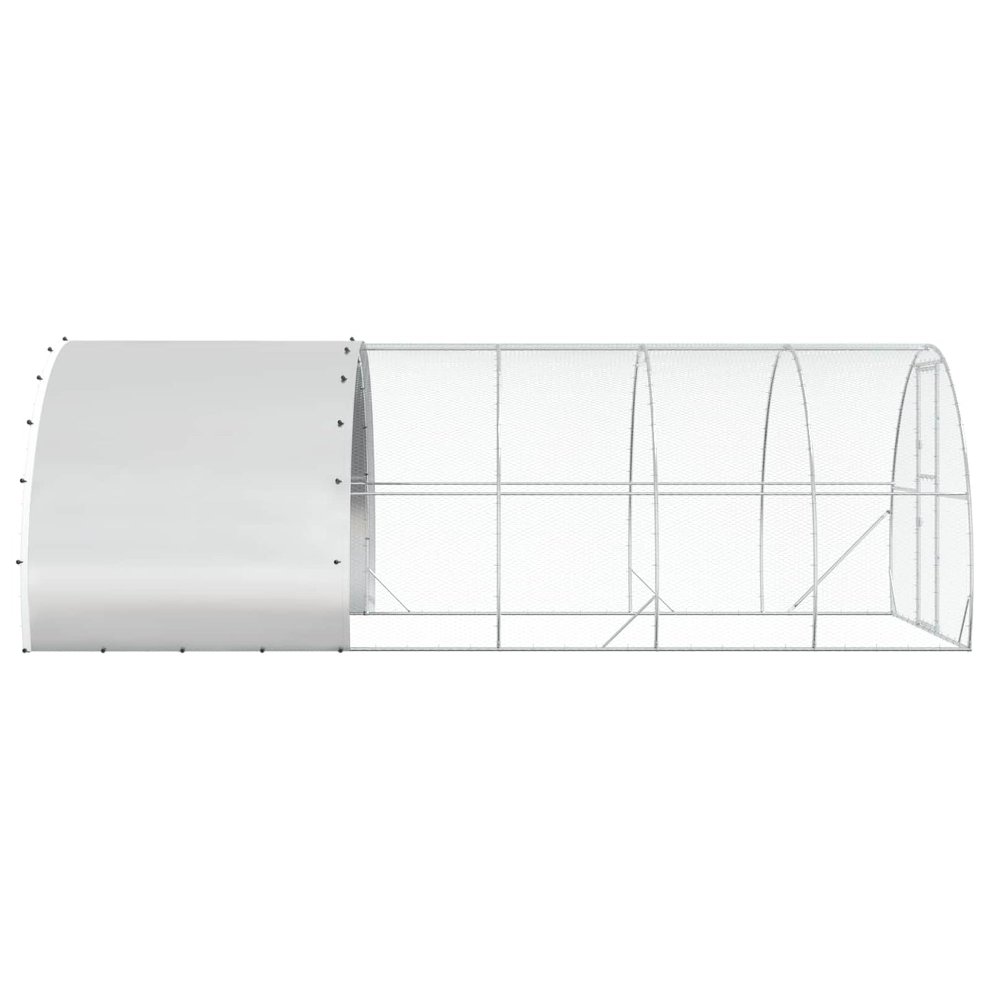 vidaXL Κοτέτσι Ασημί 600 x 300 x 200 cm Γαλβανισμένος Χάλυβας
