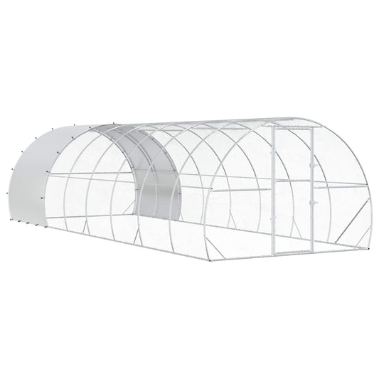 vidaXL Κοτέτσι Ασημί 800 x 300 x 200 εκ. Γαλβανισμένος Χάλυβας