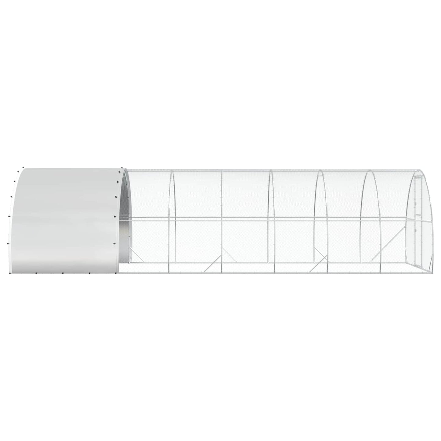vidaXL Κοτέτσι Ασημί 800 x 300 x 200 εκ. Γαλβανισμένος Χάλυβας