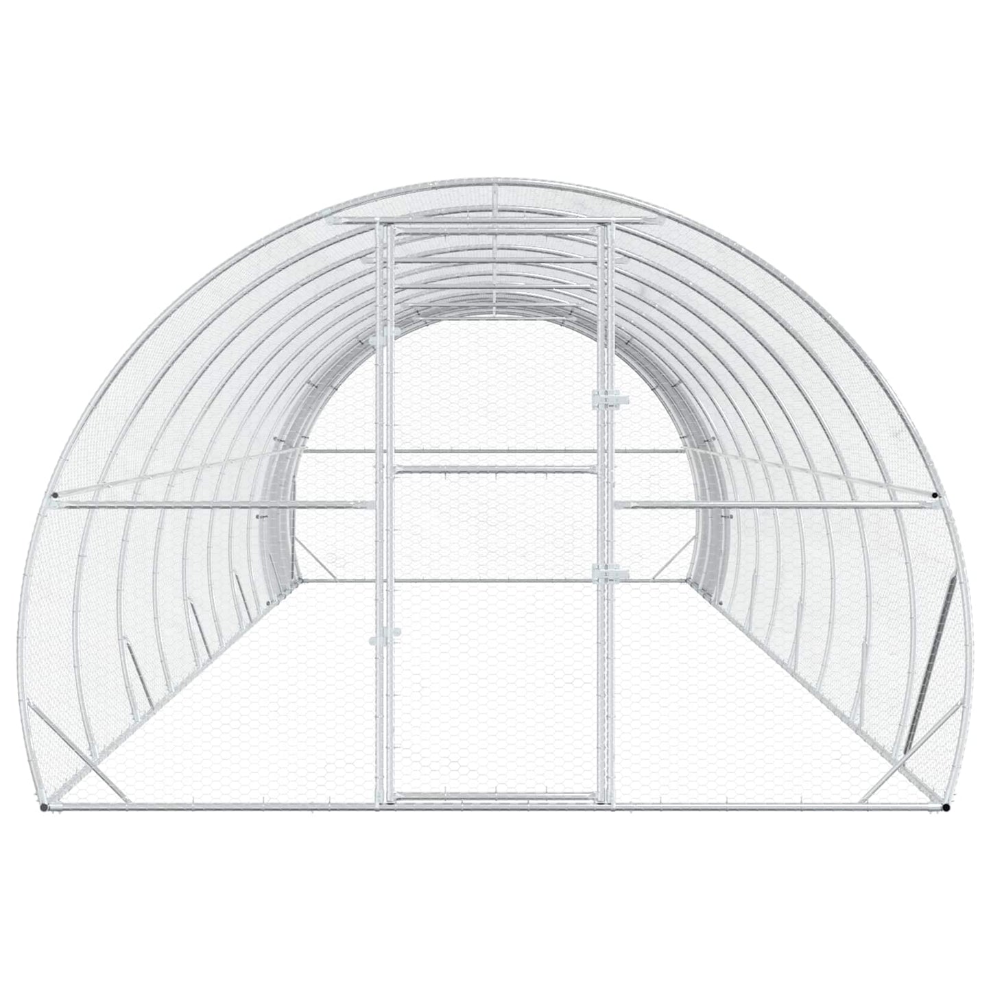 vidaXL Κοτέτσι Ασημί 1000 x 300 x 200 εκ. Γαλβανισμένος Χάλυβας