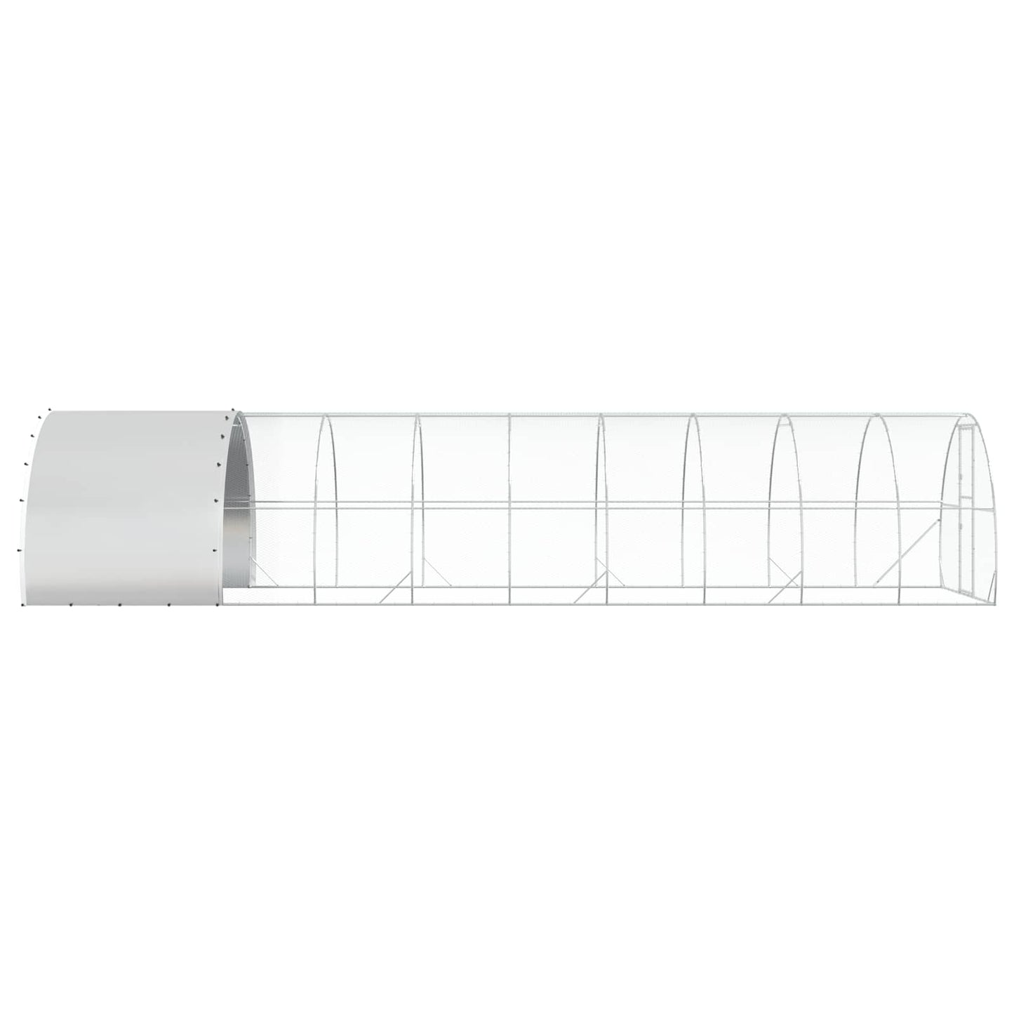 vidaXL Κοτέτσι Ασημί 1000 x 300 x 200 εκ. Γαλβανισμένος Χάλυβας