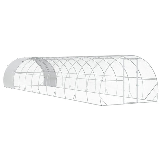 vidaXL Κοτέτσι Ασημί 1200 x 300 x 200 cm Γαλβανισμένος Χάλυβας