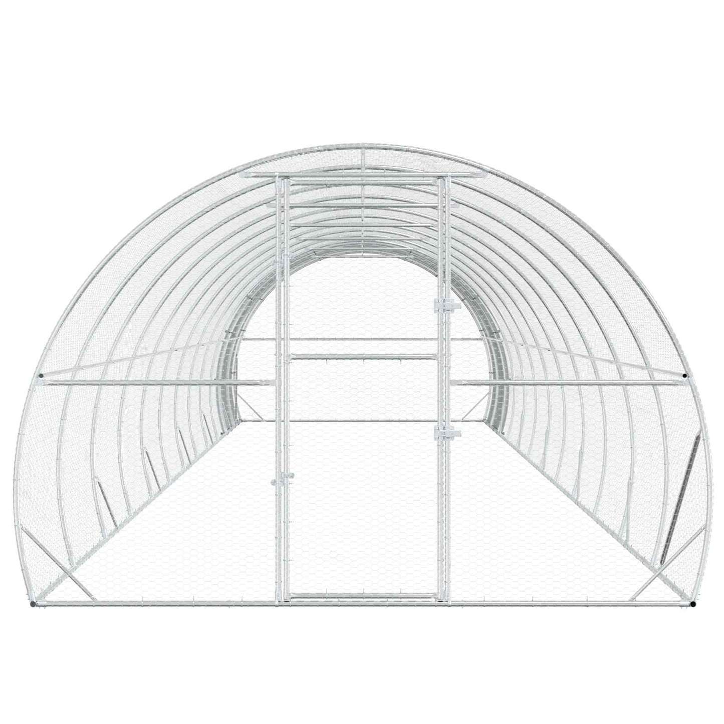 vidaXL Κοτέτσι Ασημί 1200 x 300 x 200 cm Γαλβανισμένος Χάλυβας