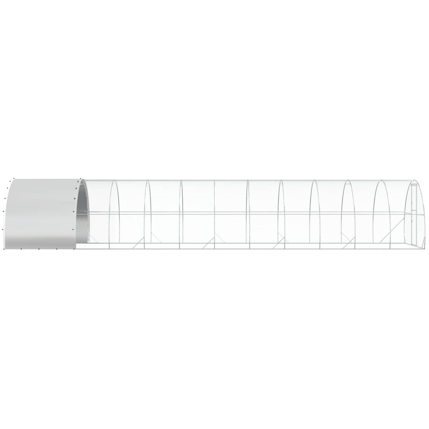 vidaXL Κοτέτσι Ασημί 1200 x 300 x 200 cm Γαλβανισμένος Χάλυβας