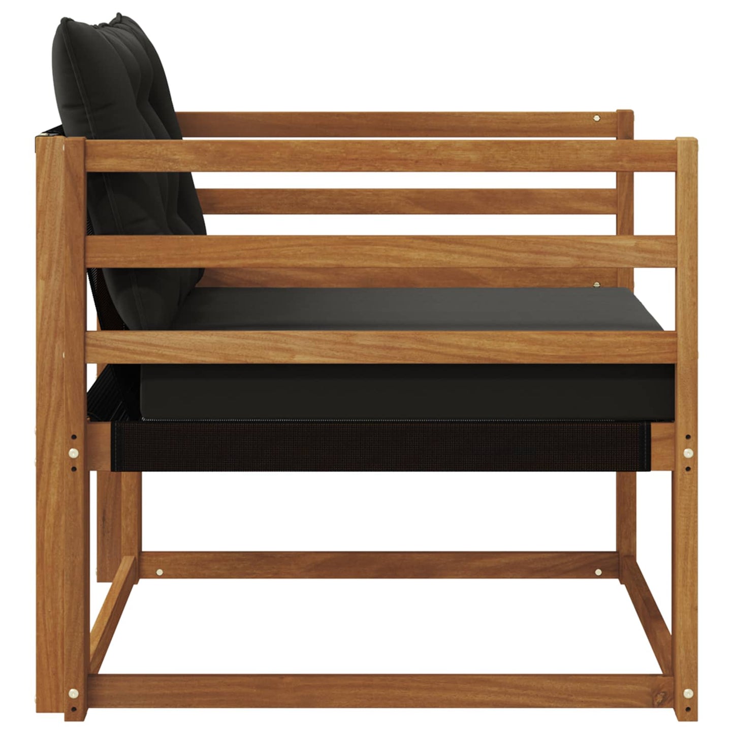 vidaXL Σειρά Καναπέ Εξωτερικού Στερεό ξύλο ακακίας και Textilene
