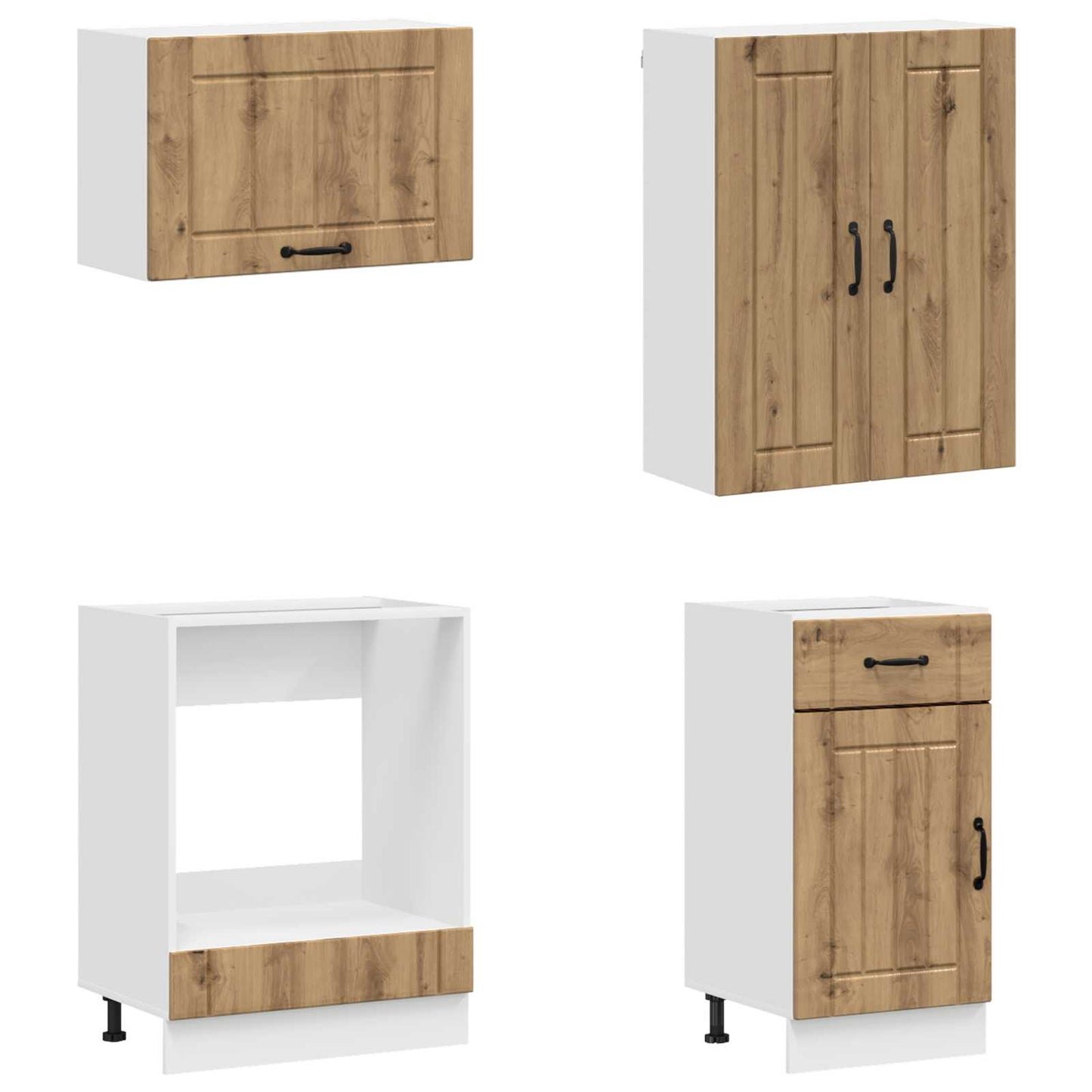 vidaXL Μονάδα κουζίνας LUCCA 8 pcs Artisan Δρυς Επεξεργασμένο Ξύλο