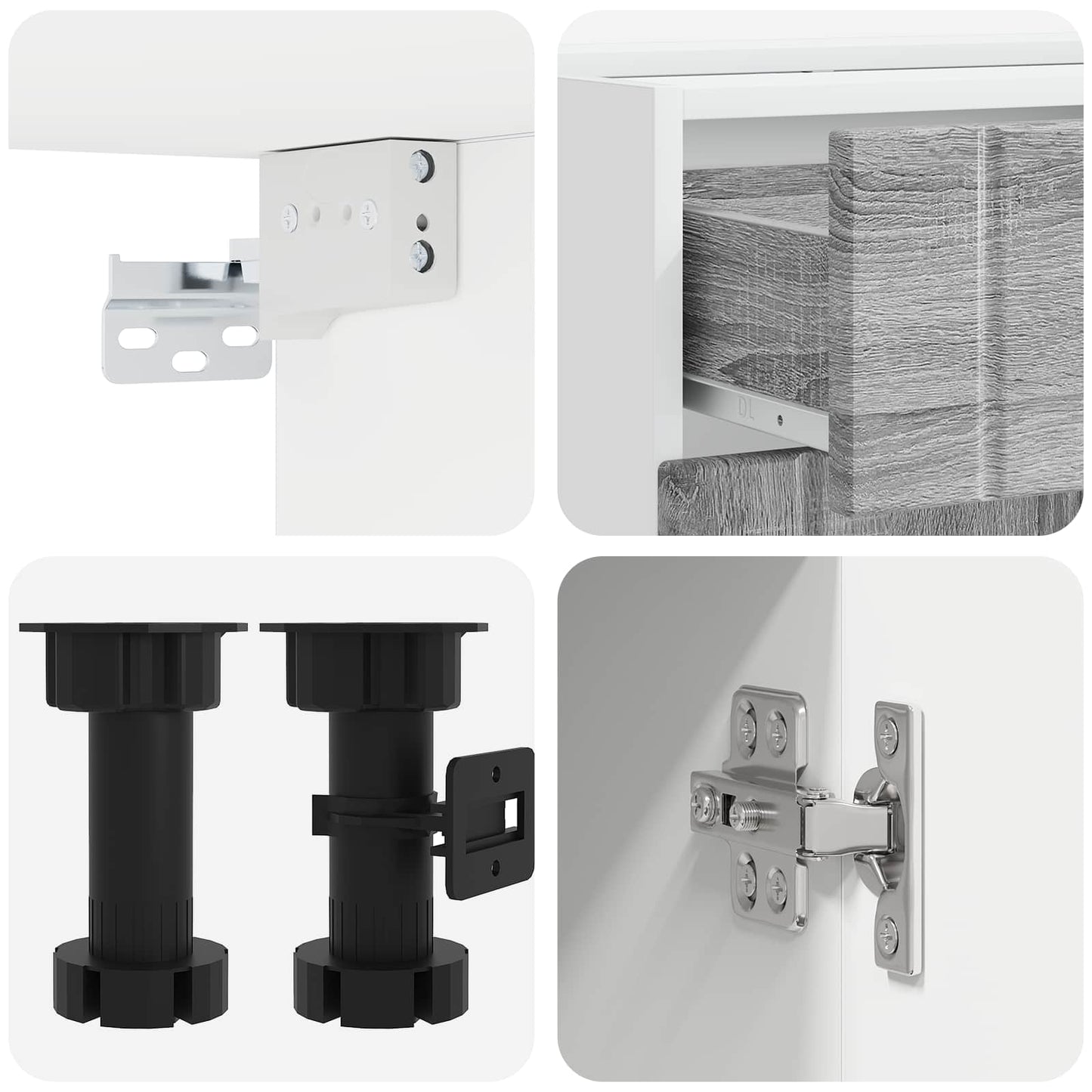 vidaXL Μονάδα κουζίνας LUCCA 8 pcs Γκρι Sonoma Επεξεργασμένο Ξύλο