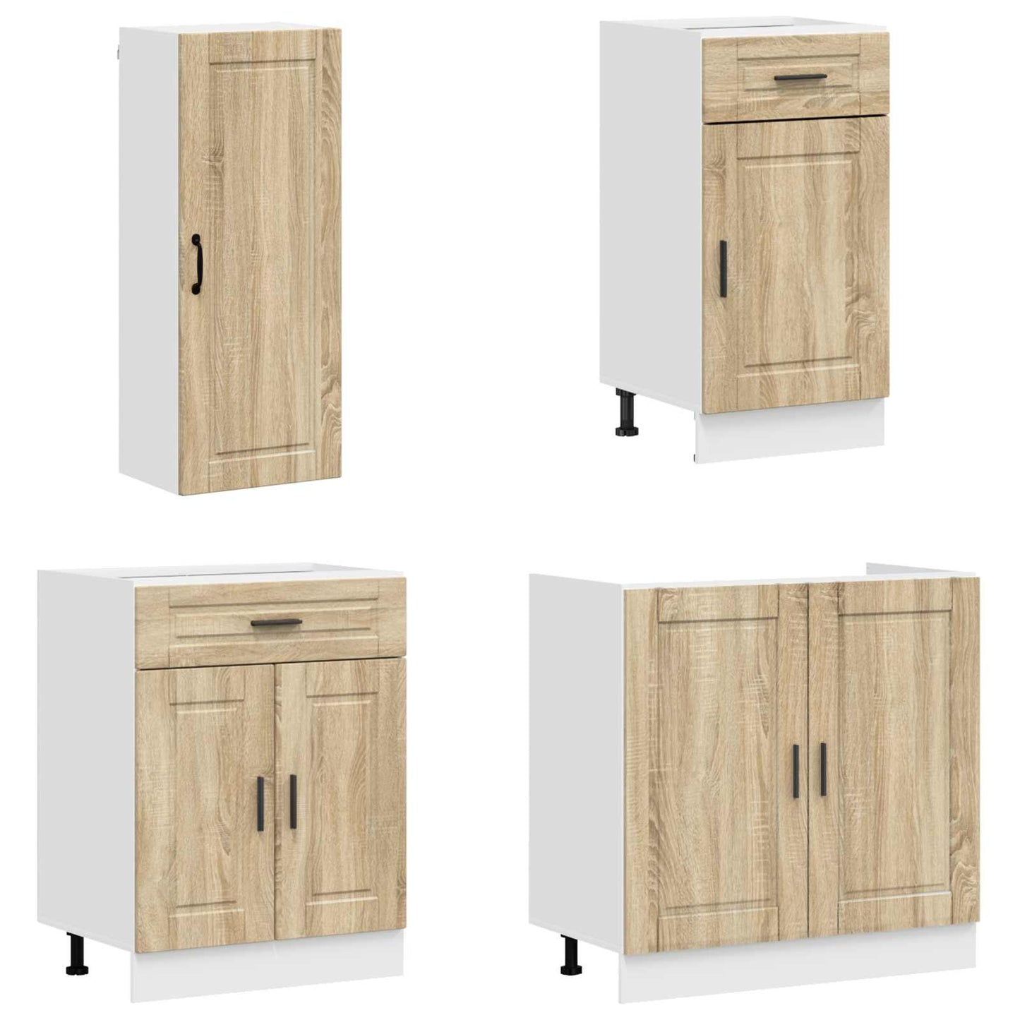 vidaXL Μονάδα κουζίνας PORTO 8 pcs Sonoma Δρυς Επεξεργασμένο Ξύλο