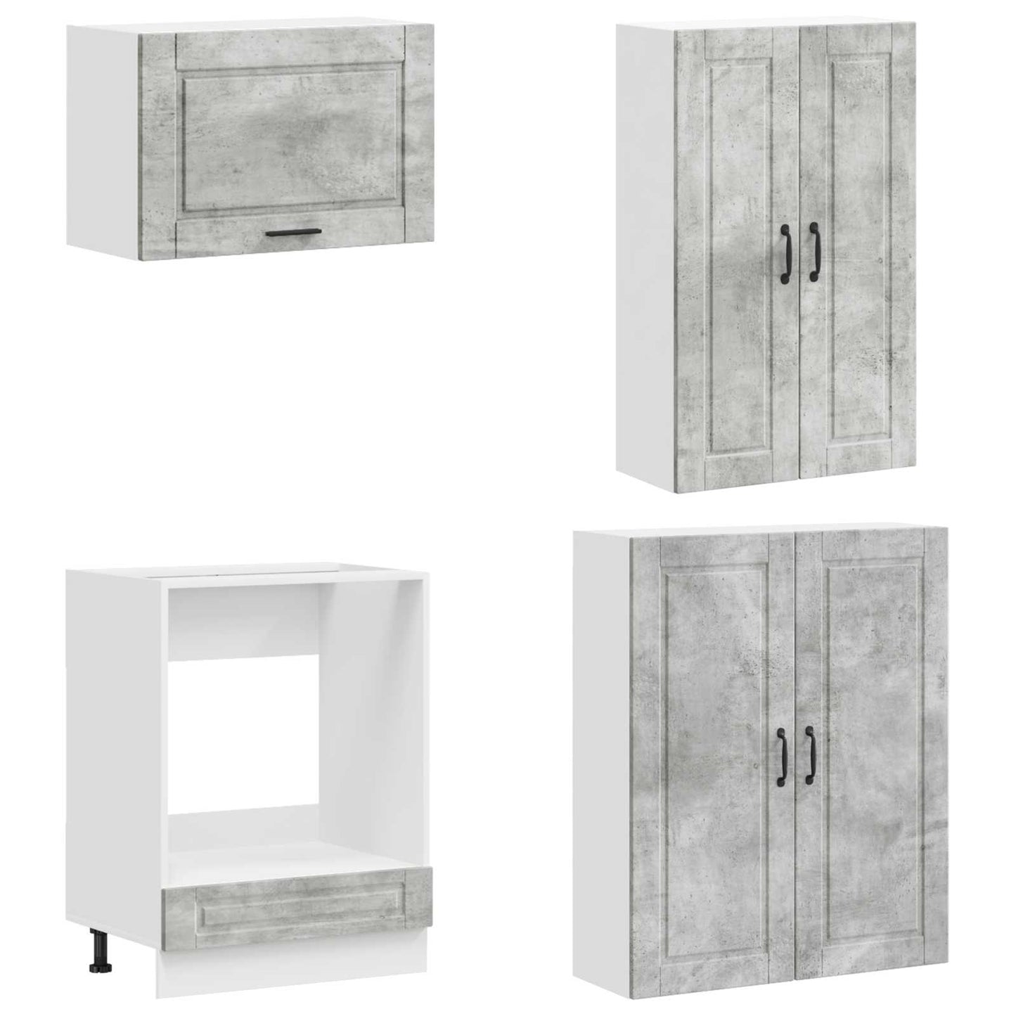 vidaXL Μονάδα κουζίνας PORTO 8 pcs Γκρι Σκυροδέματος