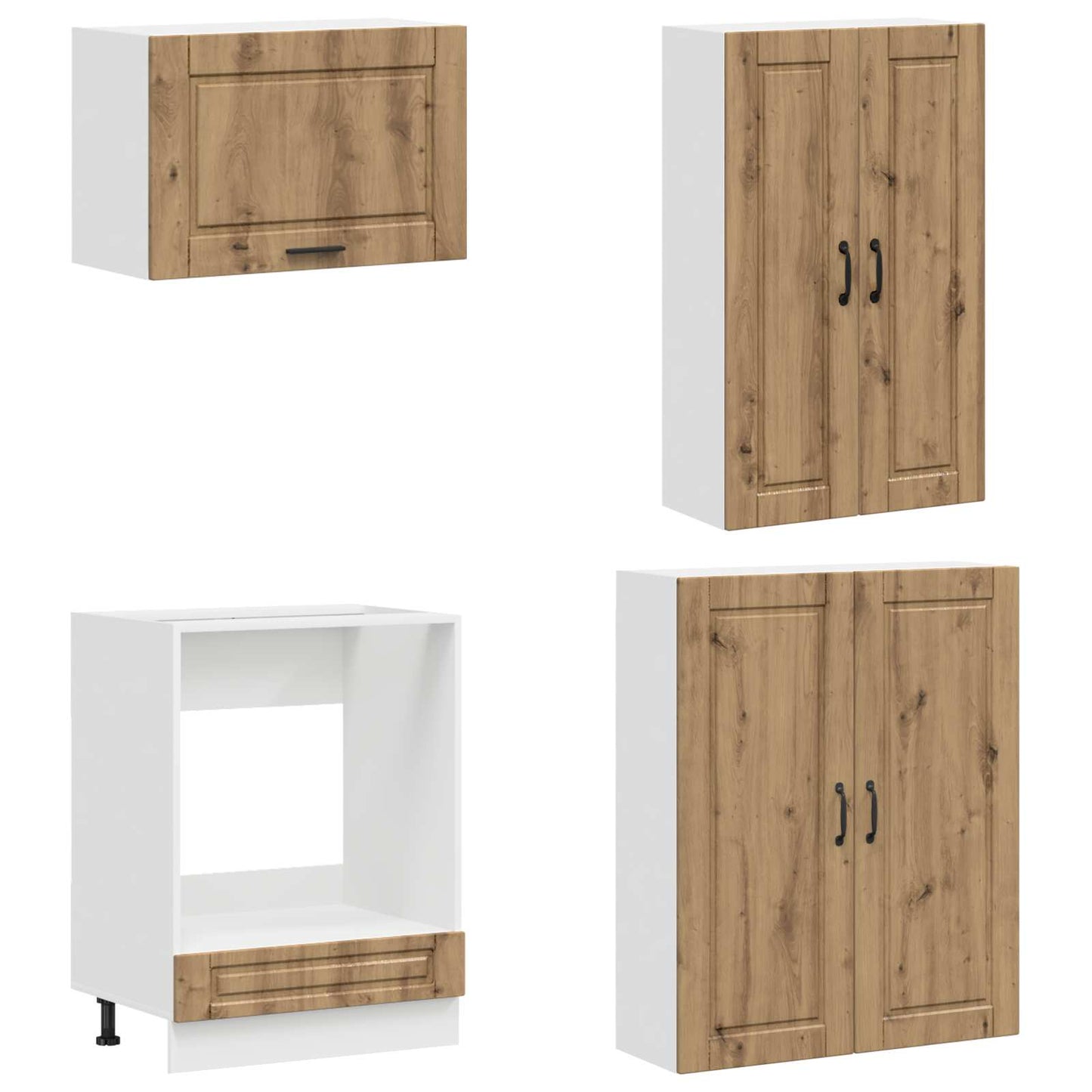 vidaXL Μονάδα κουζίνας PORTO 8 pcs Artisan Δρυς Επεξεργασμένο Ξύλο