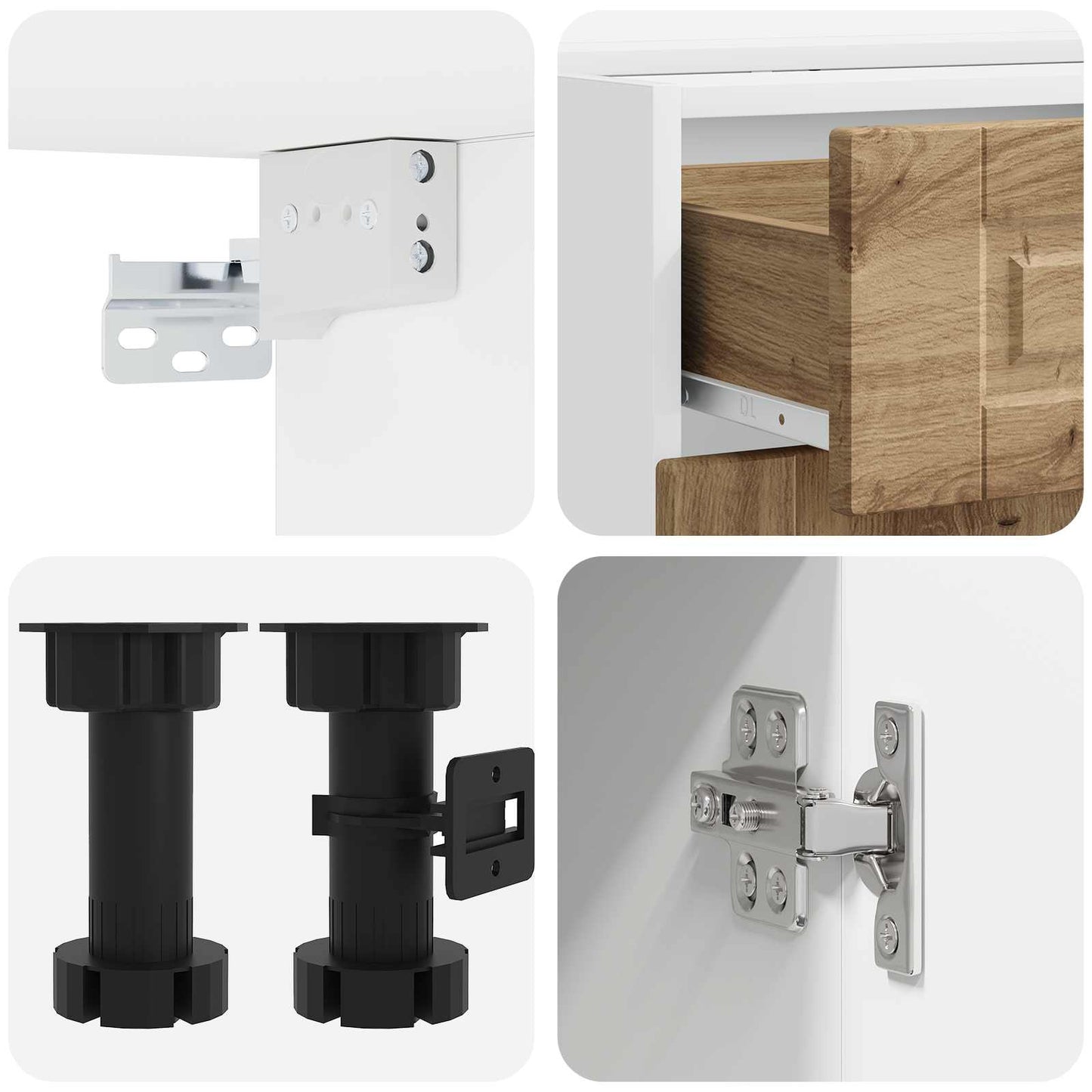 vidaXL Μονάδα κουζίνας PORTO 8 pcs Artisan Δρυς Επεξεργασμένο Ξύλο
