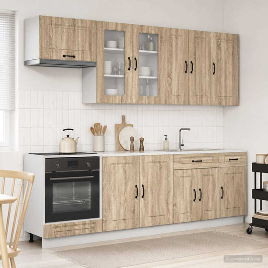 vidaXL Μονάδα κουζίνας KALMAR 8 τμχ. Sonoma Δρυς Επεξεργασμένο Ξύλο