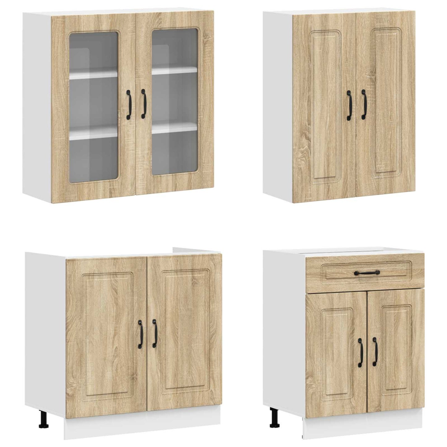 vidaXL Μονάδα κουζίνας KALMAR 8 pcs Sonoma Δρυς Επεξεργασμένο Ξύλο
