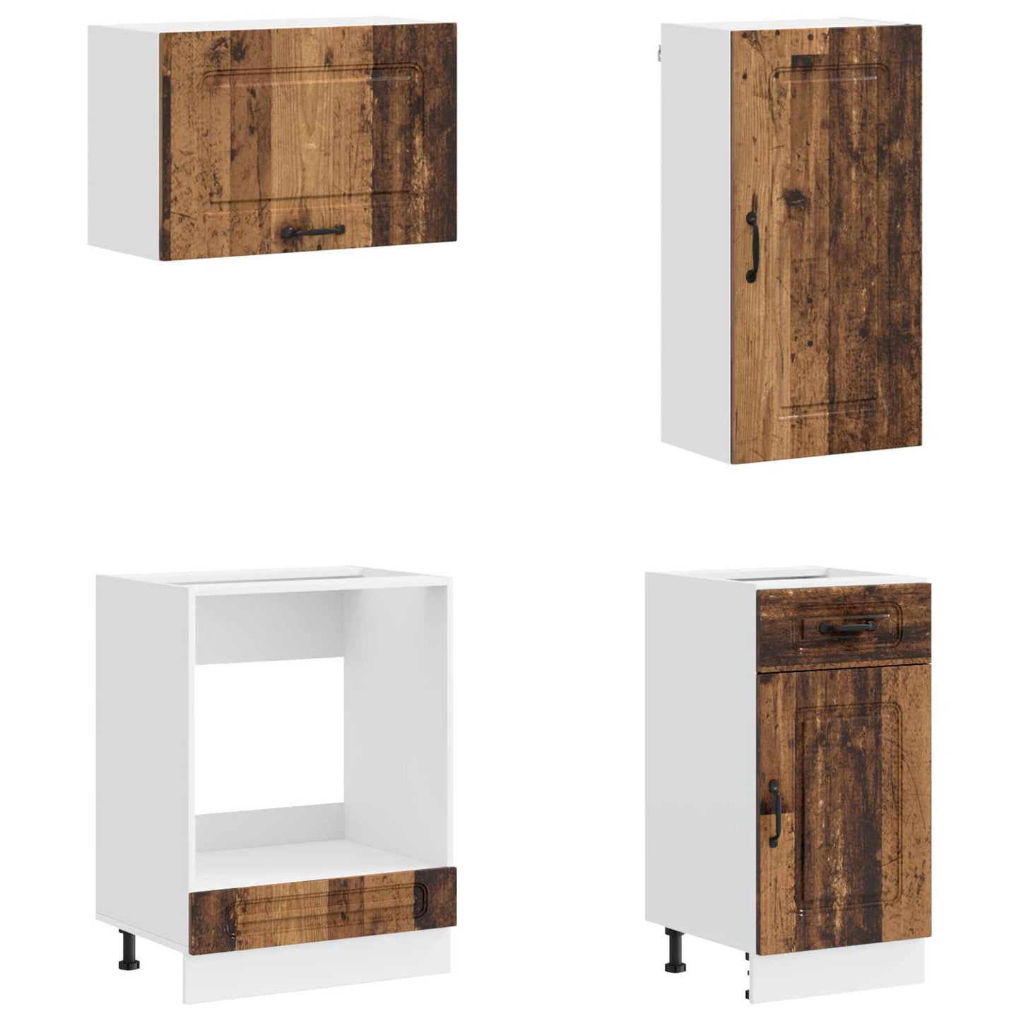 vidaXL Μονάδα κουζίνας KALMAR 8 pcs Παλαιωμένο ξύλο Επεξεργασμένο Ξύλο