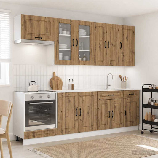 vidaXL Μονάδα κουζίνας KALMAR 8 pcs Artisan Δρυς Επεξεργασμένο Ξύλο