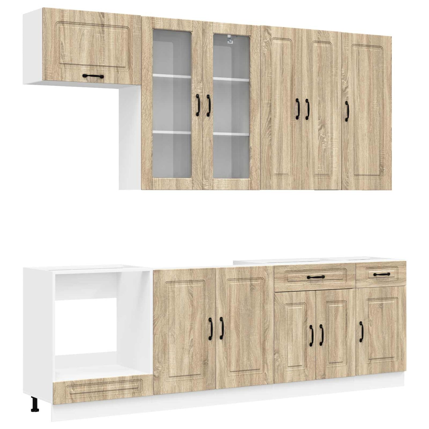 vidaXL Μονάδα κουζίνας KALMAR 8 pcs Sonoma Δρυς Επεξεργασμένο Ξύλο