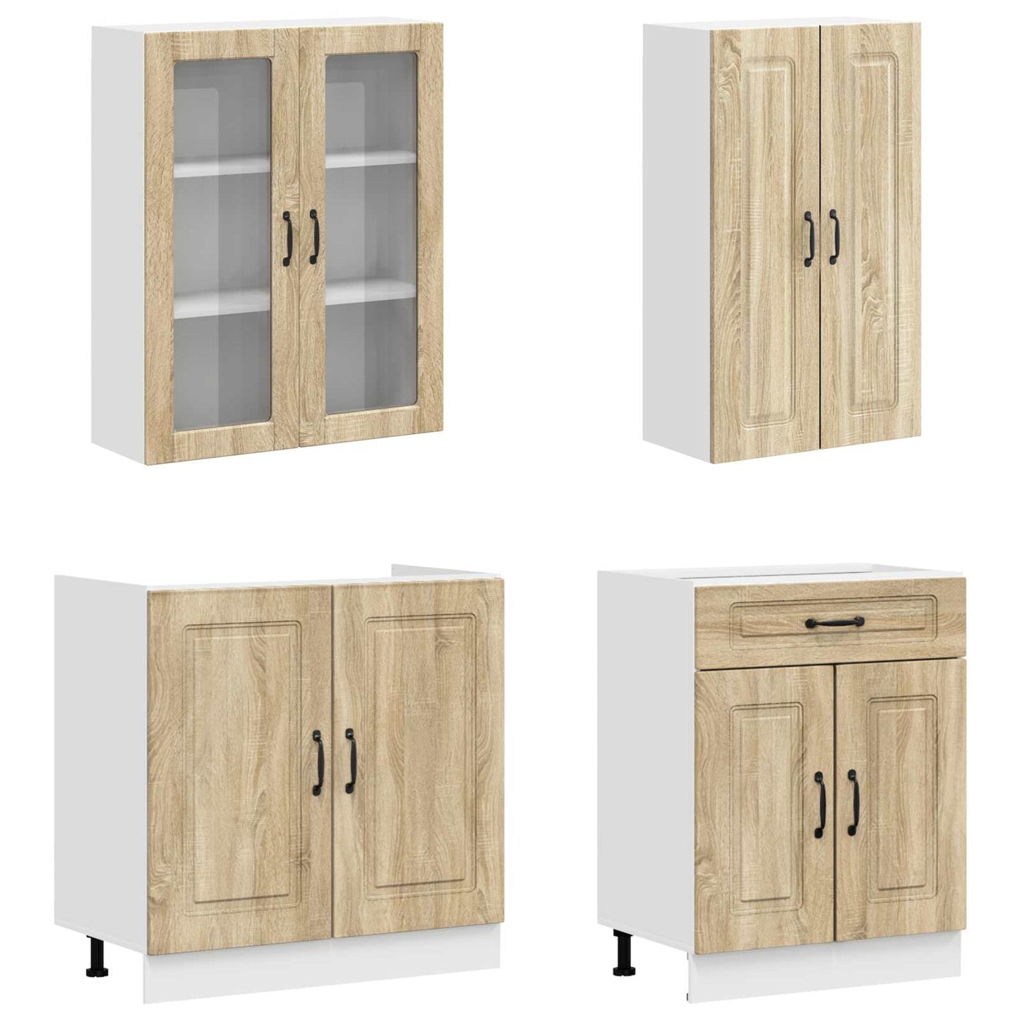 vidaXL Μονάδα κουζίνας KALMAR 8 pcs Sonoma Δρυς Επεξεργασμένο Ξύλο