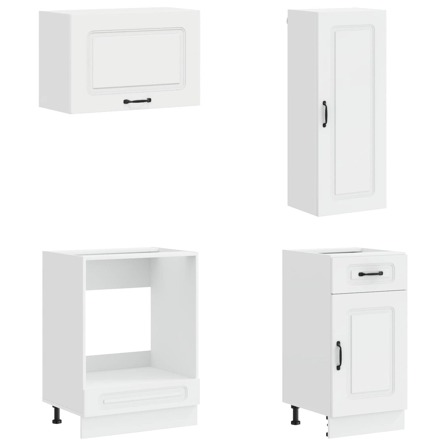 vidaXL Μονάδα κουζίνας KALMAR 8 pcs Γυαλιστερό Λευκό
