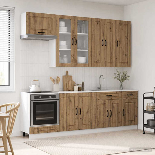 vidaXL Μονάδα κουζίνας KALMAR 8 pcs Artisan Δρυς Επεξεργασμένο Ξύλο