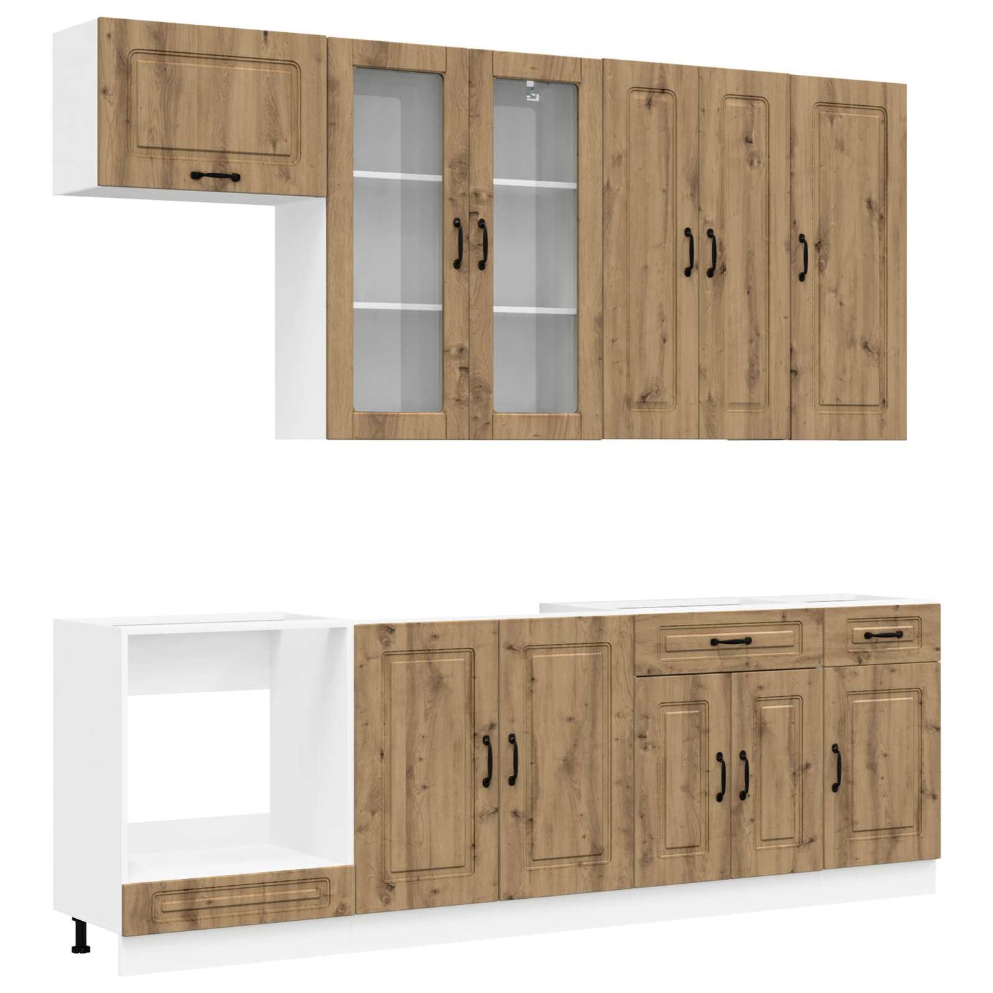 vidaXL Μονάδα κουζίνας KALMAR 8 pcs Artisan Δρυς Επεξεργασμένο Ξύλο