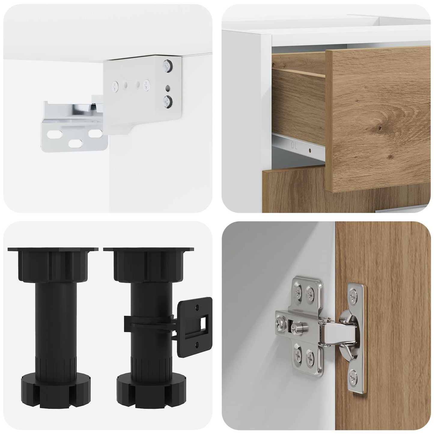 vidaXL Μονάδα κουζίνας LYON 8 pcs Artisan Δρυς Επεξεργασμένο Ξύλο