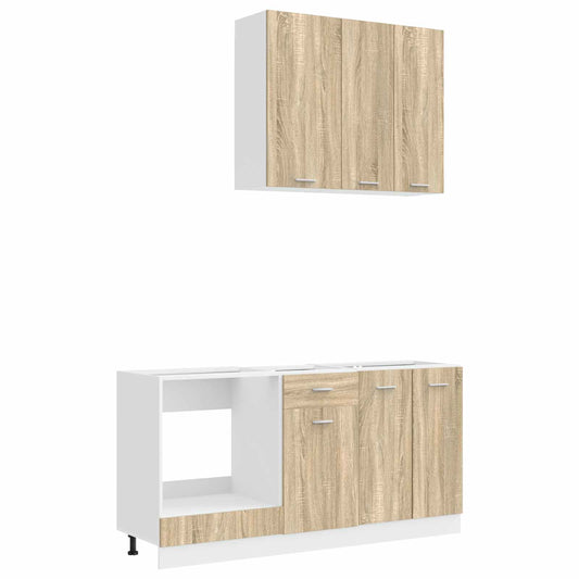 vidaXL Μονάδα κουζίνας LYON 5 pcs Sonoma Δρυς Επεξεργασμένο Ξύλο