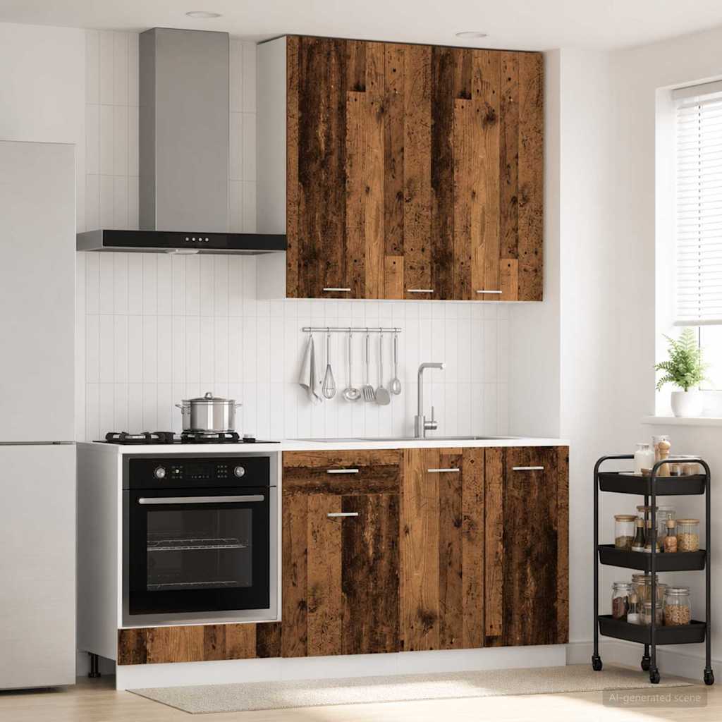 vidaXL Μονάδα κουζίνας LYON 5 pcs Παλαιωμένο ξύλο Επεξεργασμένο Ξύλο