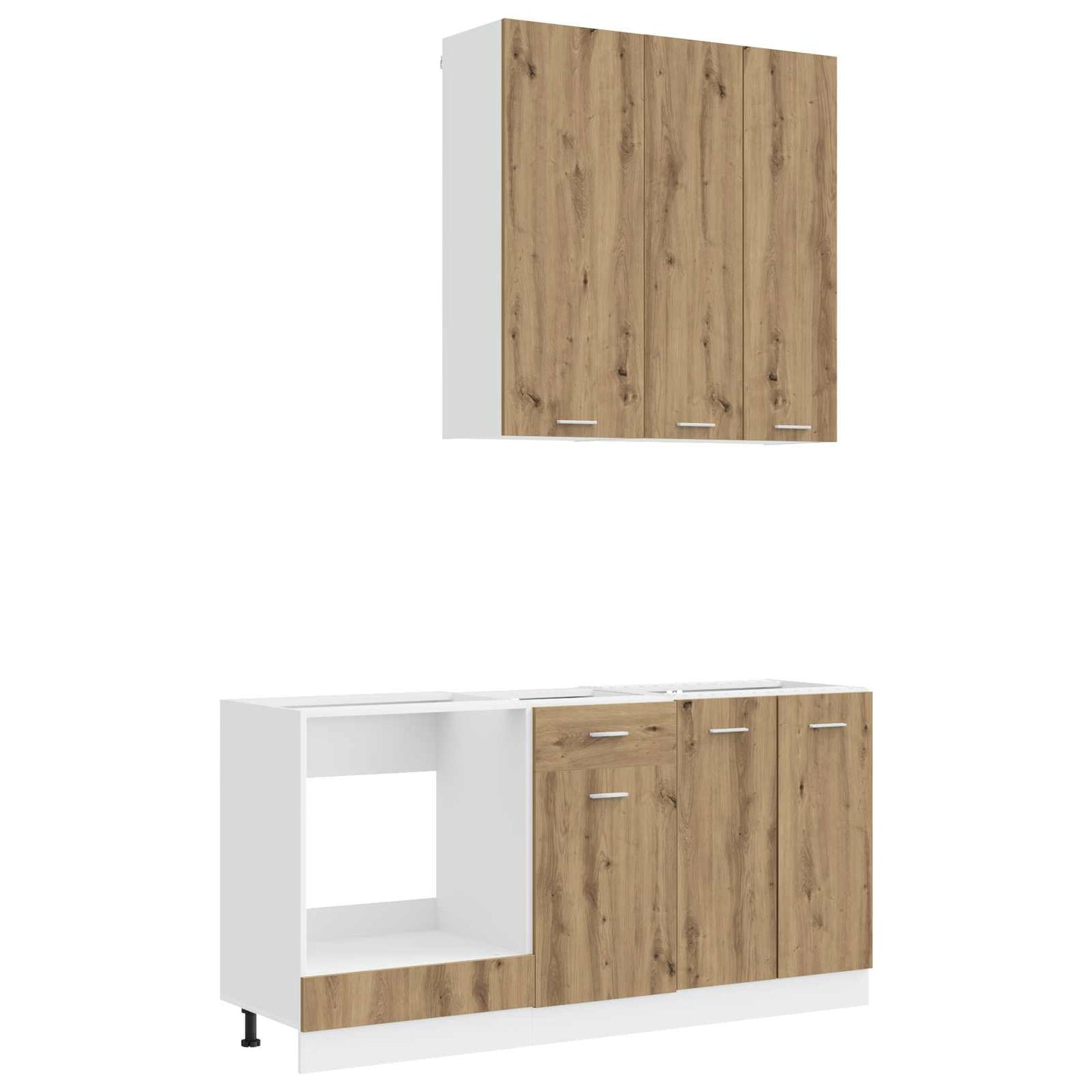 vidaXL Μονάδα κουζίνας LYON 5 pcs Artisan Δρυς Επεξεργασμένο Ξύλο
