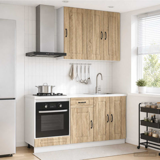 vidaXL Μονάδα κουζίνας KALMAR 5 pcs Sonoma Δρυς Επεξεργασμένο Ξύλο
