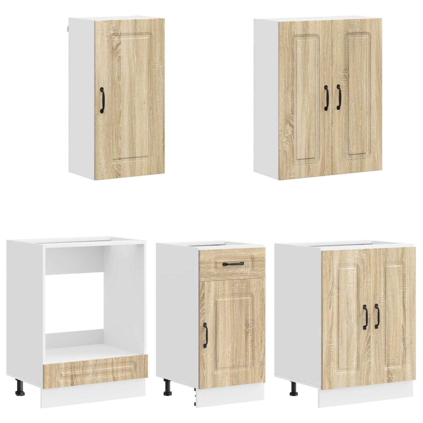 vidaXL Μονάδα κουζίνας KALMAR 5 pcs Sonoma Δρυς Επεξεργασμένο Ξύλο
