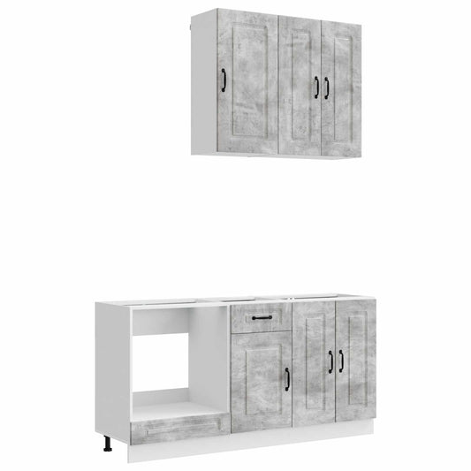 vidaXL Μονάδα κουζίνας KALMAR 5 pcs Γκρι Σκυροδέματος
