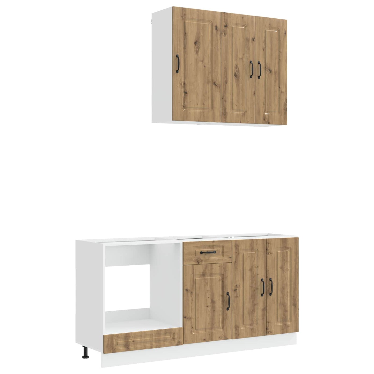 vidaXL Μονάδα κουζίνας KALMAR 5 pcs Artisan Δρυς Επεξεργασμένο Ξύλο