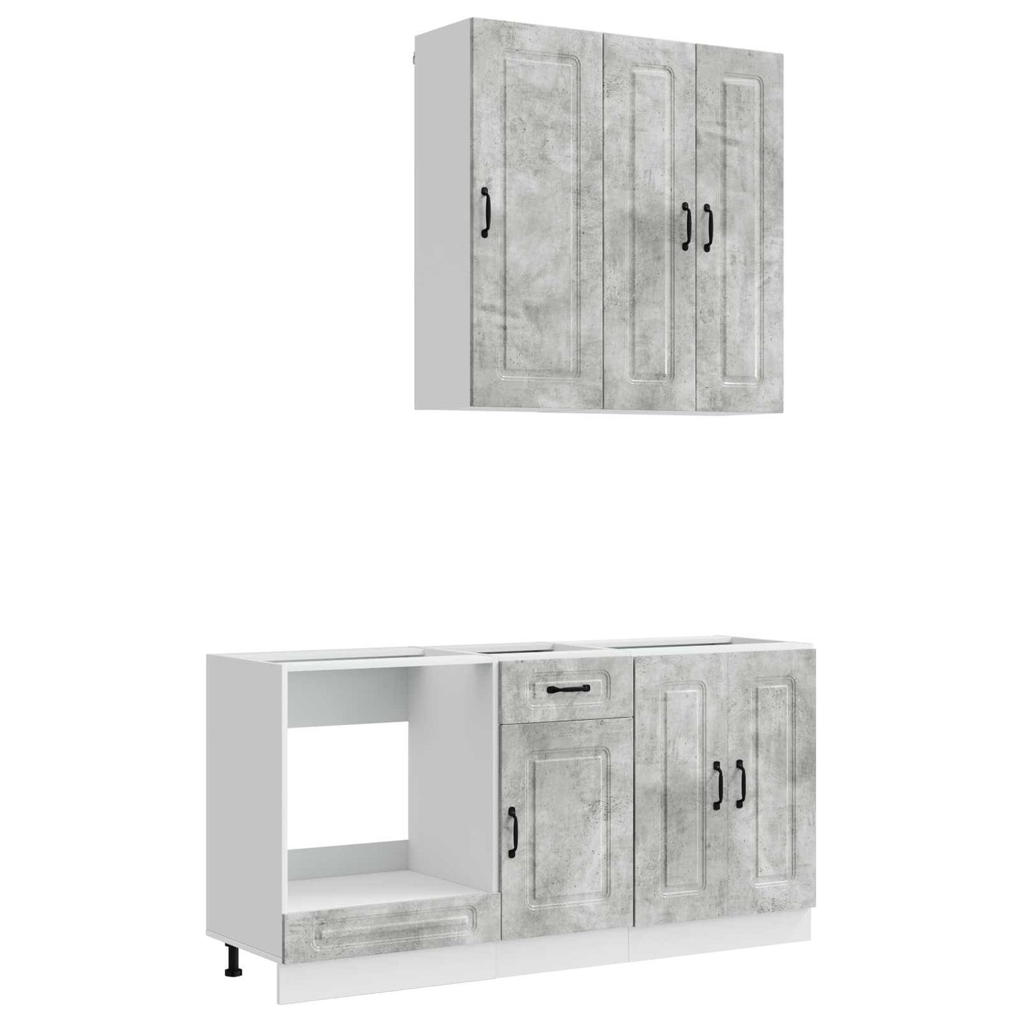 vidaXL Μονάδα κουζίνας KALMAR 5 pcs Γκρι Σκυροδέματος