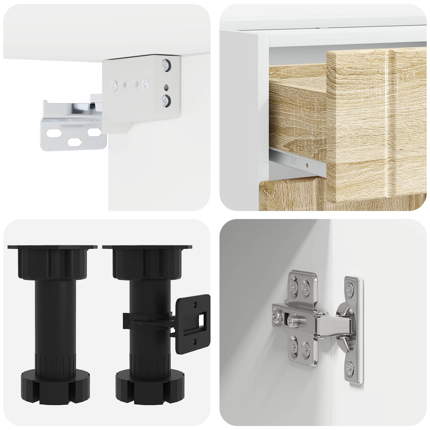 vidaXL Μονάδα κουζίνας LUCCA 5 pcs Sonoma Δρυς Επεξεργασμένο Ξύλο