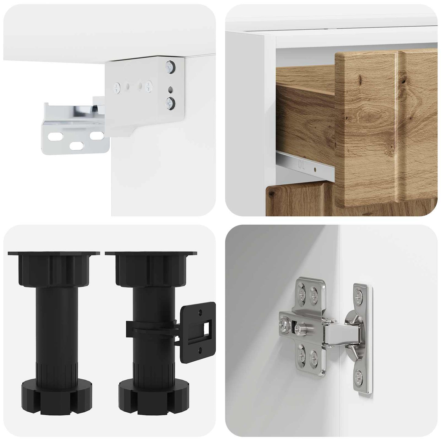 vidaXL Μονάδα κουζίνας LUCCA 5 pcs Artisan Δρυς Επεξεργασμένο Ξύλο