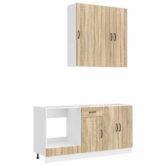 vidaXL Μονάδα κουζίνας LUCCA 5 pcs Sonoma Δρυς Επεξεργασμένο Ξύλο