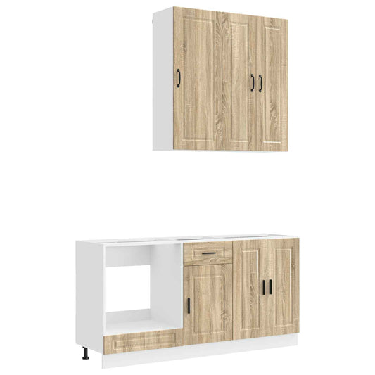 vidaXL Μονάδα κουζίνας PORTO 5 pcs Sonoma Δρυς Επεξεργασμένο Ξύλο