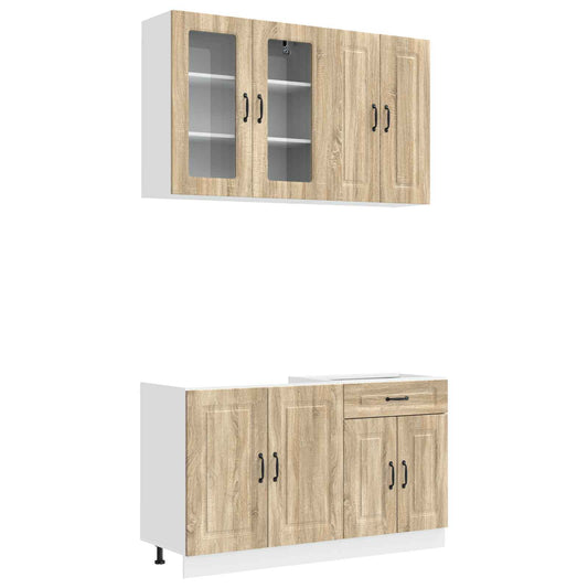 vidaXL Μονάδα κουζίνας KALMAR 4 pcs Sonoma Δρυς Επεξεργασμένο Ξύλο