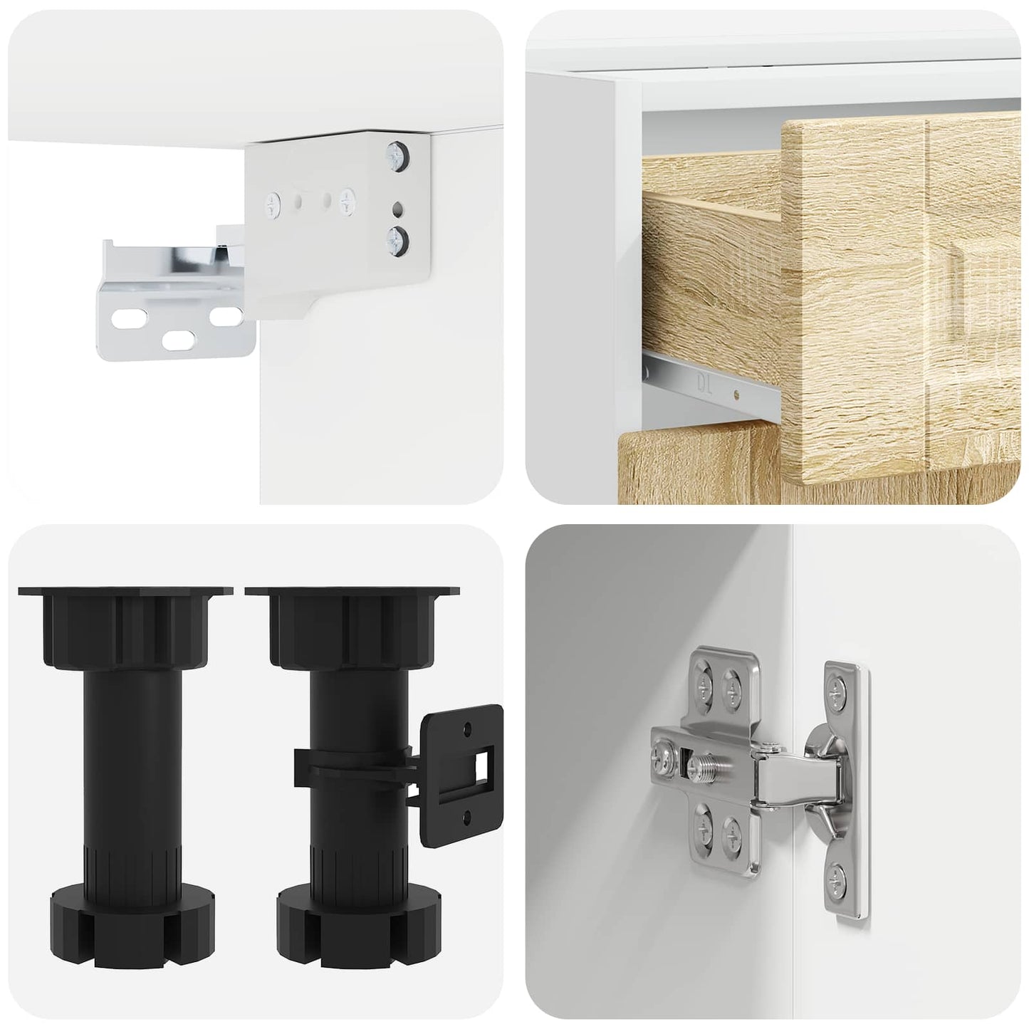 vidaXL Μονάδα κουζίνας PORTO 4 pcs Sonoma Δρυς Επεξεργασμένο Ξύλο