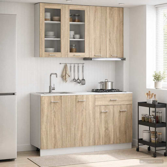 vidaXL Μονάδα κουζίνας LYON 4 τμχ. Sonoma Δρυς Επεξεργασμένο Ξύλο